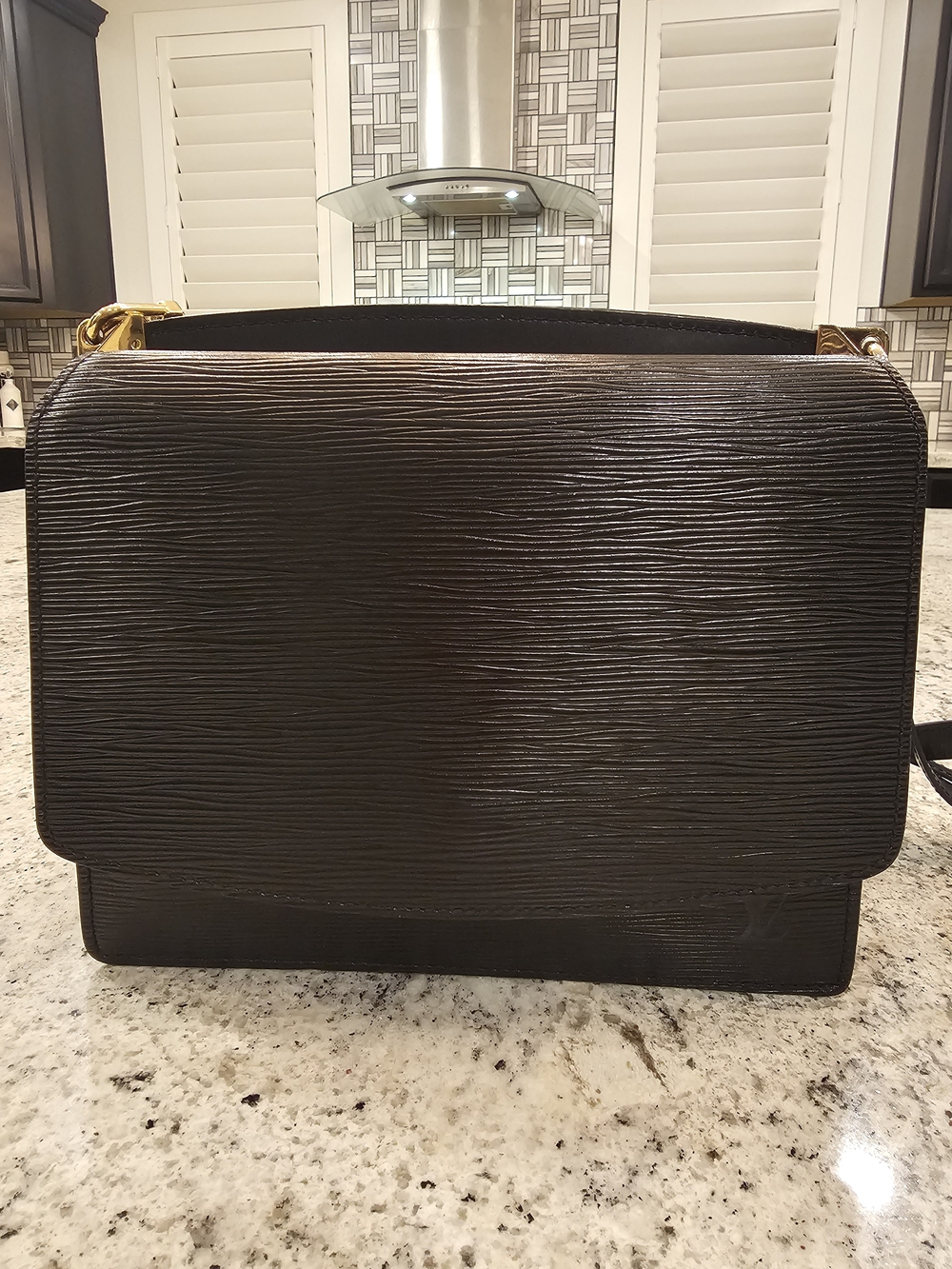 Louis Vuitton Black Textured Crossbody Bag
